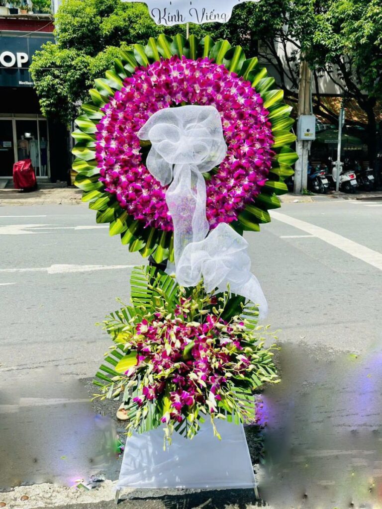 Vòng Tròn Viếng Tang Tone Tím