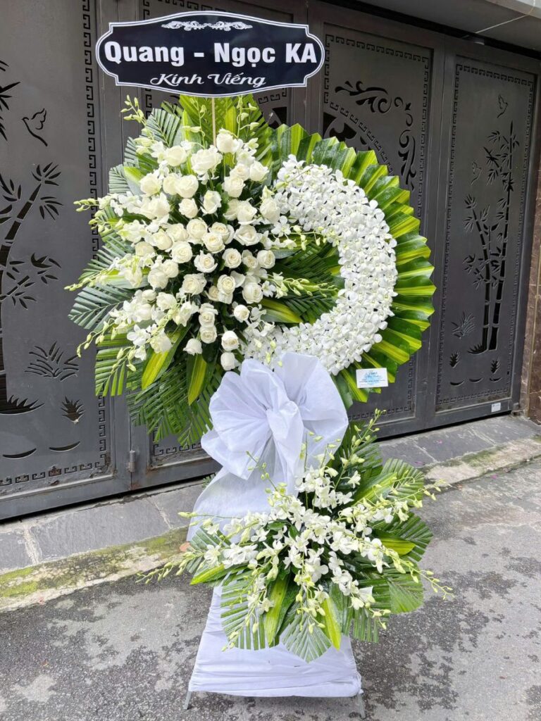 Kệ Hoa Tang Lễ Hồng Trắng