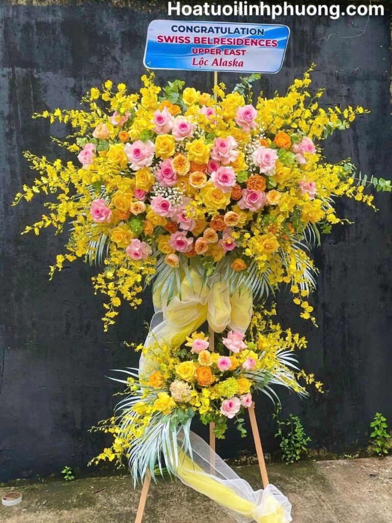 Kệ Hoa Khai Trương Cao Cấp Sang Trọng