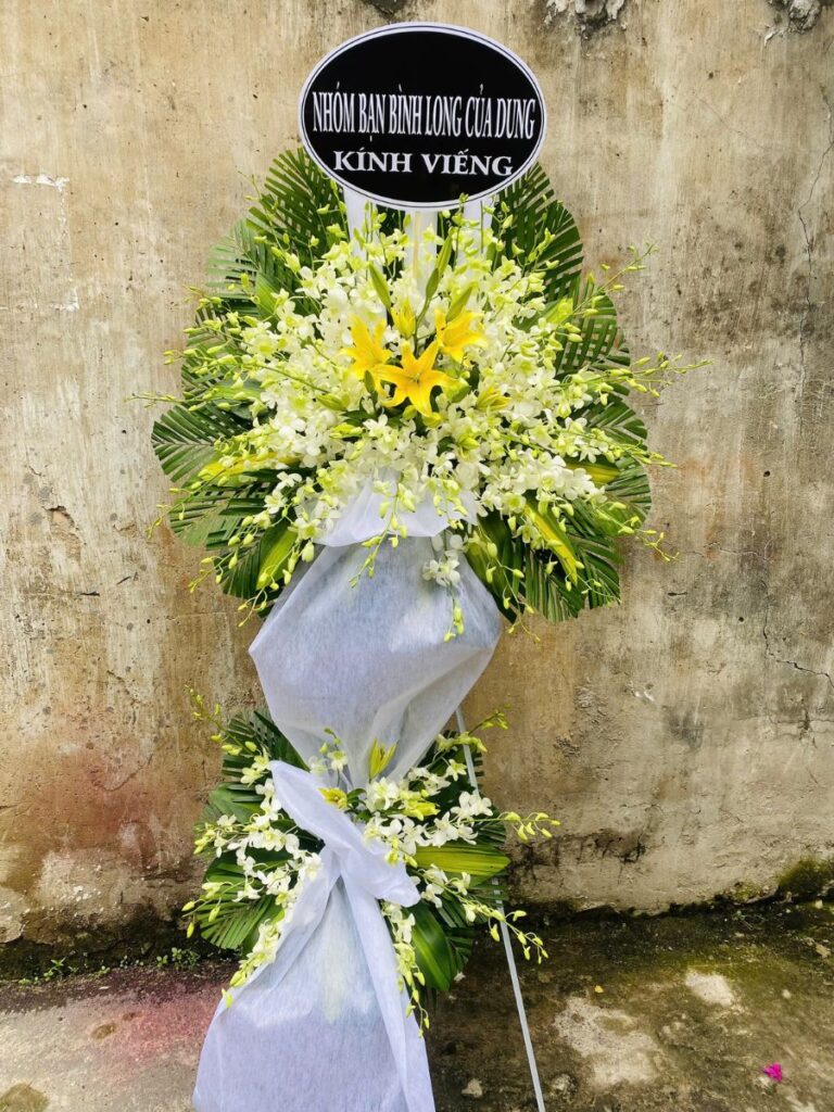 Kệ Hoa Tang Lễ 2 Tầng Lan Trắng Thái