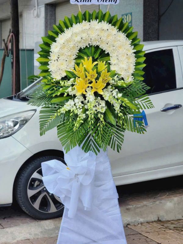 Vòng Hoa Cúc Trắng Thành Kính